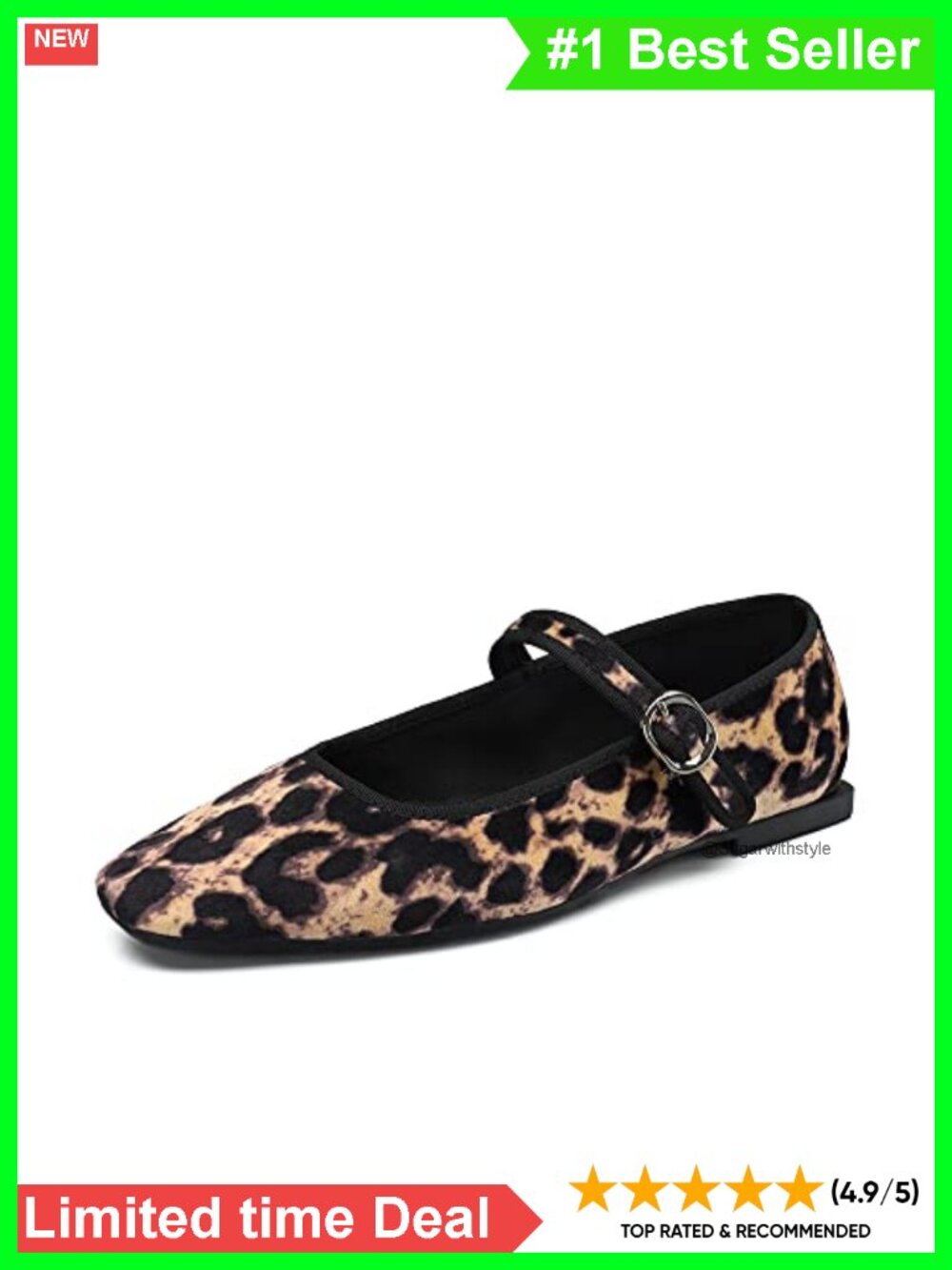 Mary Jane Flats Square Toe Velvet Ballet Shoes Adjustable Buckle Strap